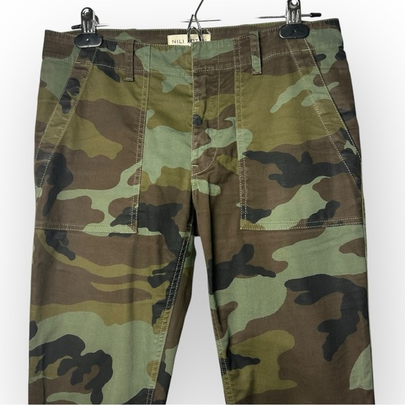 Nili Lotan Jenna Pant in Fall Green Camo 2 - Picture 6 of 12